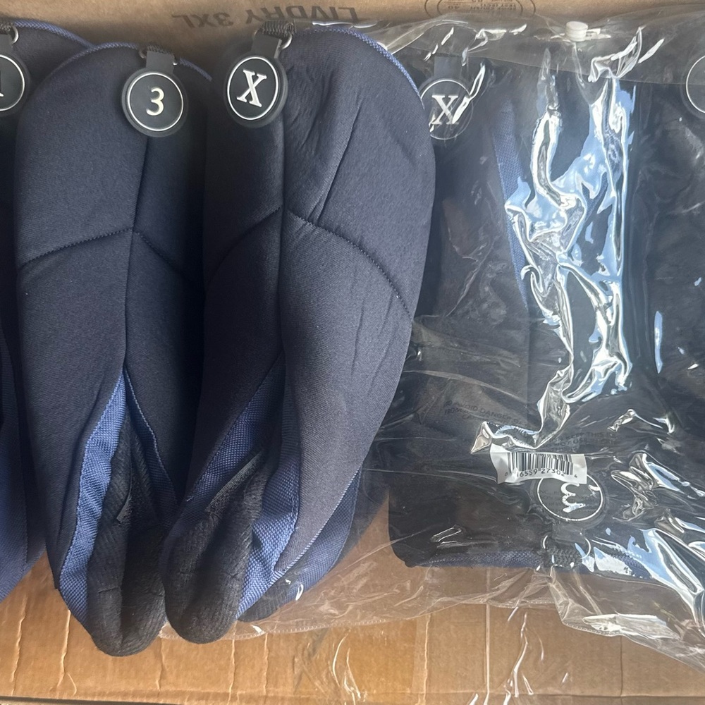 Wilson Navy Quilted Slippers